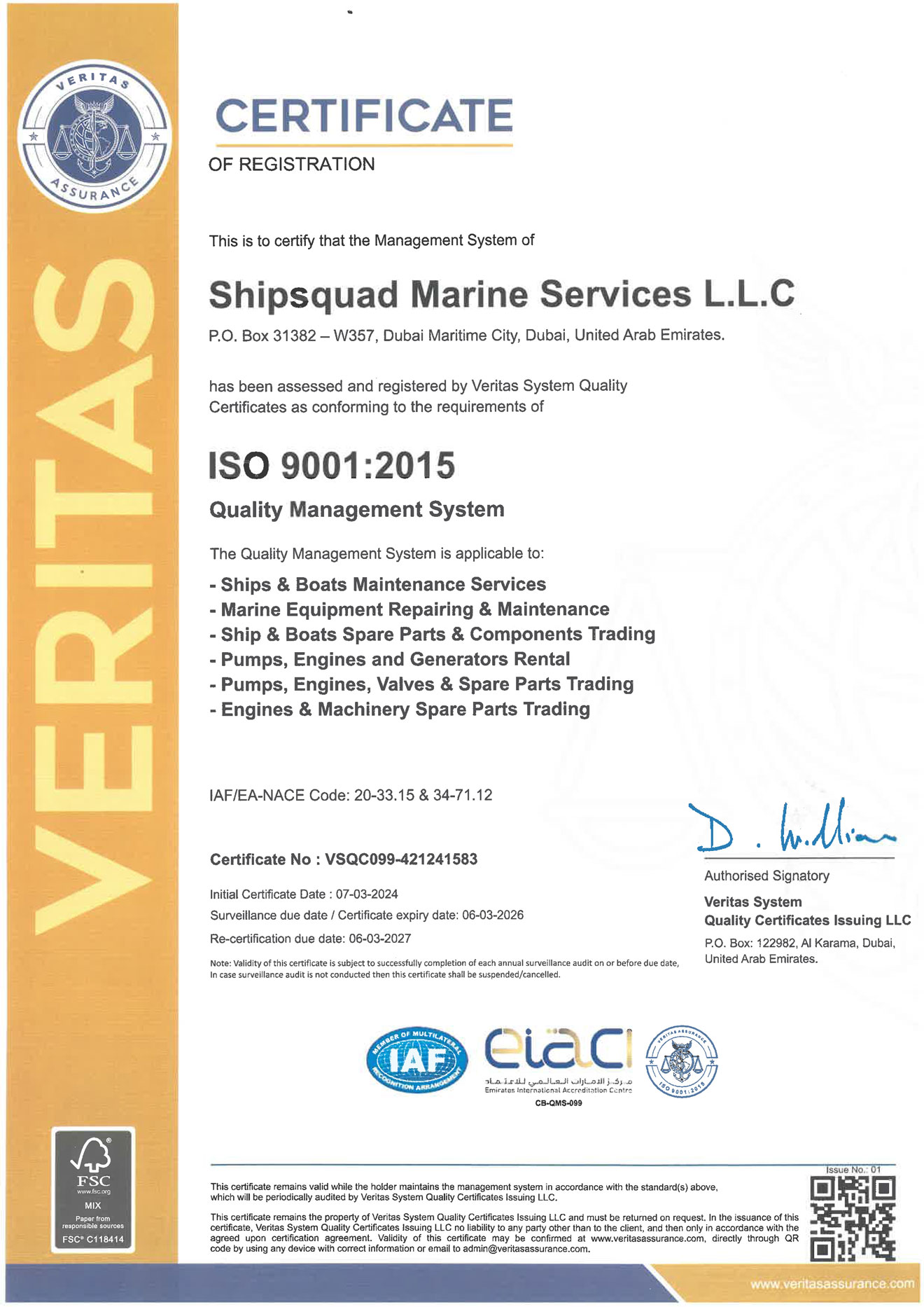 certificates